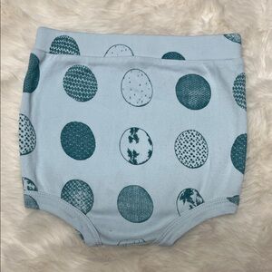 Kate Quinn Bloomer Teal Egg Print Diaper Cover 12-18 Cotton